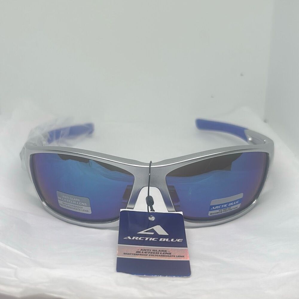 Arctic Blue Wraparound Sports Sunglasses – UV Protection - Picture 3 of 3
